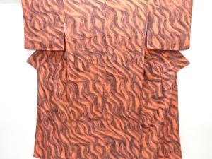 大正ロマン　紋錦紗　刷毛目模様着物